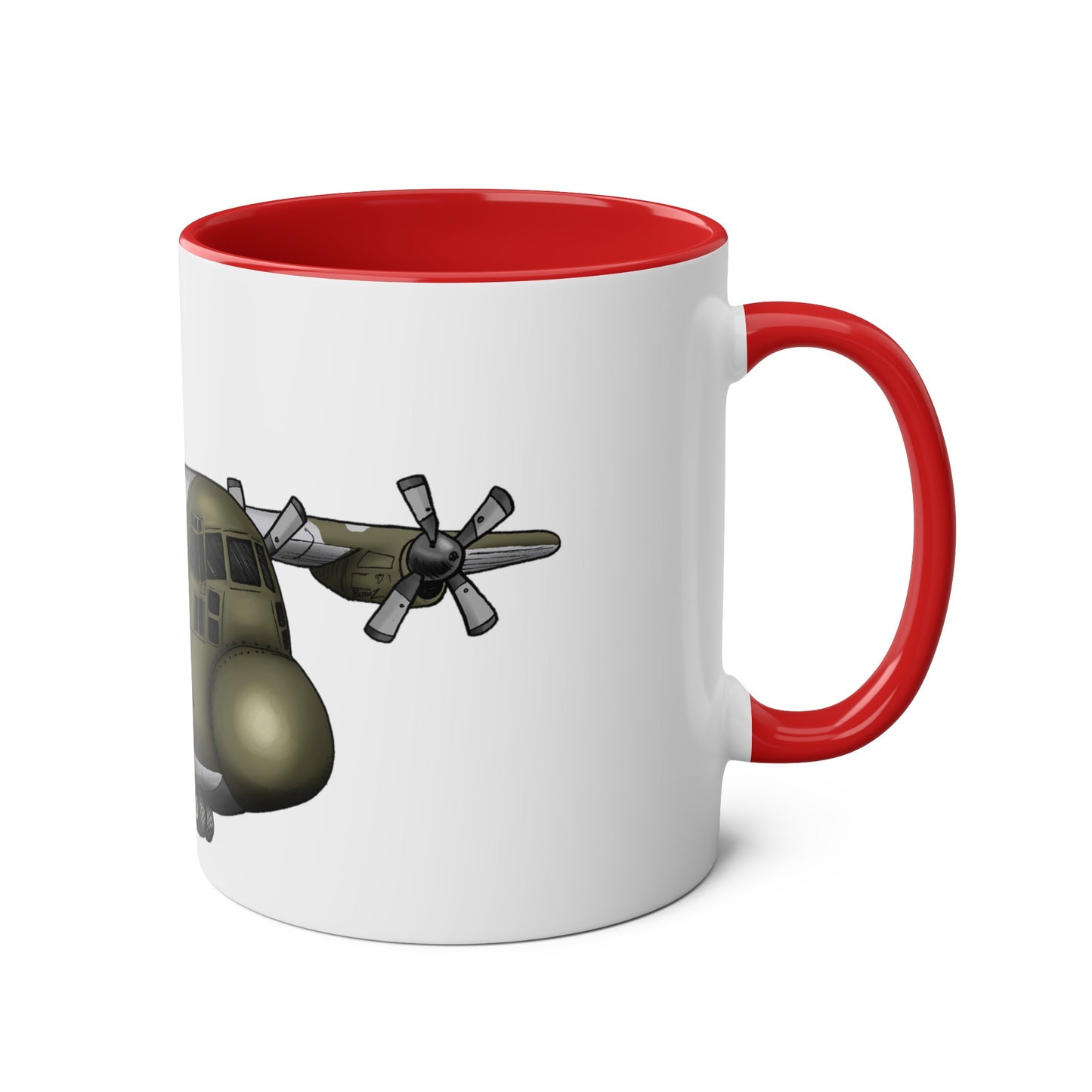 The Hercules Transport Aircraft Two-Tone Coffee Mugs, 11oz