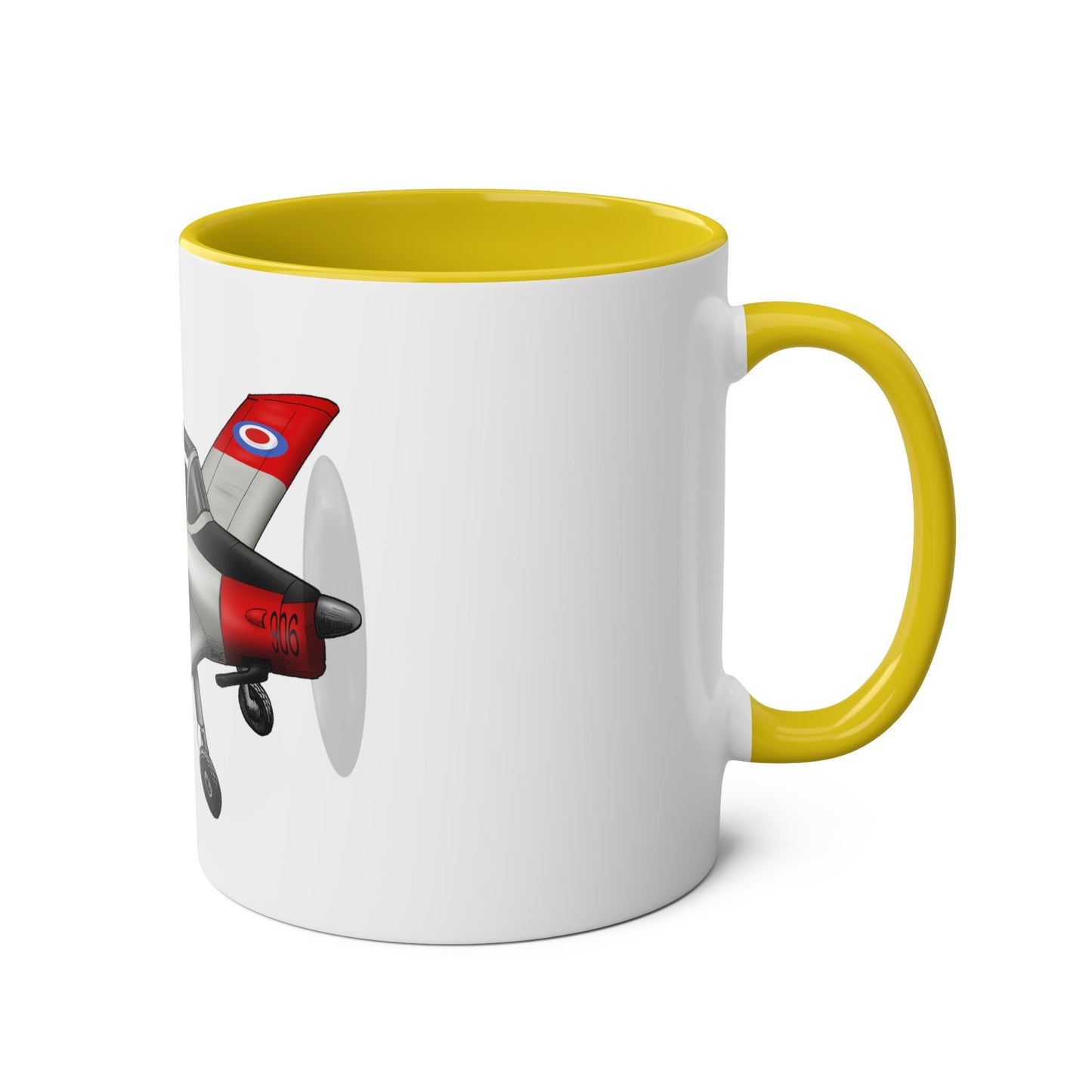 Chipmunk Tailwheel Two-Tone Coffee Mugs, 11oz