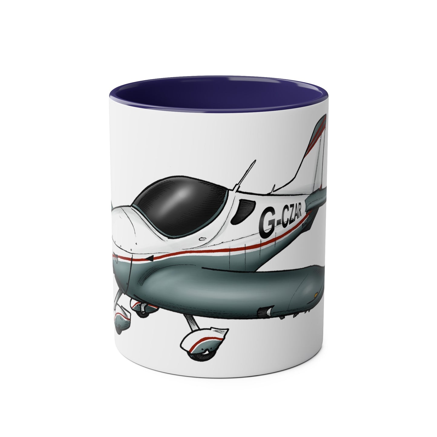 Sportcruiser Aircraft Two-Tone Coffee Mugs, 11oz