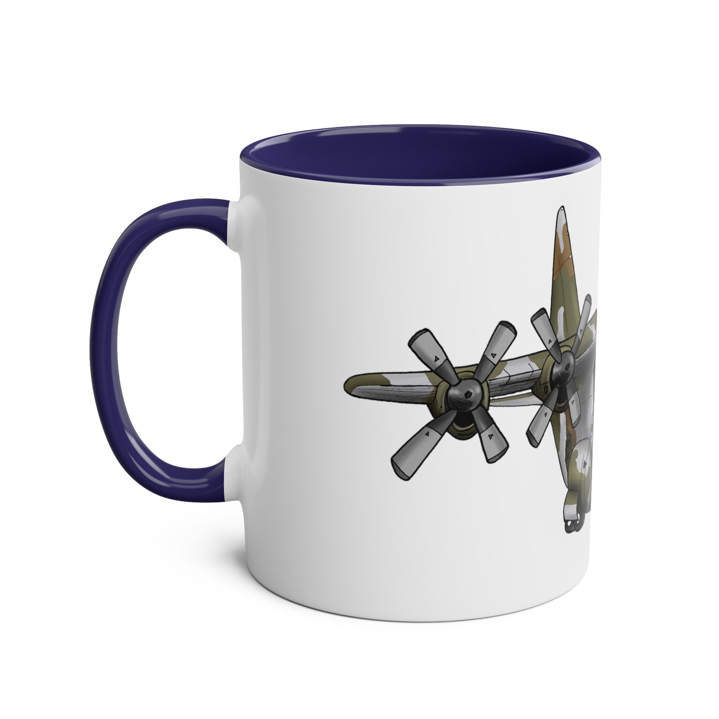 The Hercules Transport Aircraft Two-Tone Coffee Mugs, 11oz