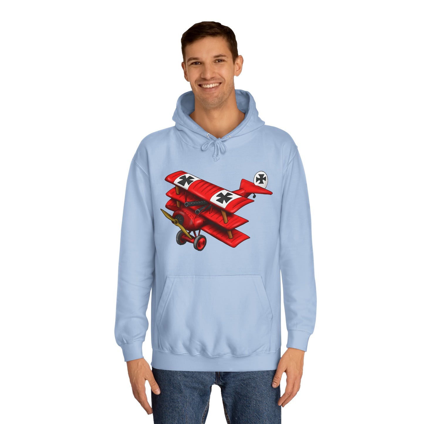 Red Baron Aircraft Design Unisex College Hoodie