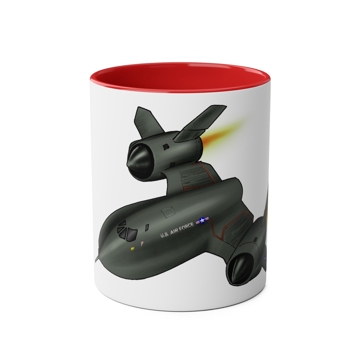 SR71 Blackbird USAF Two-Tone Coffee Mugs, 11oz