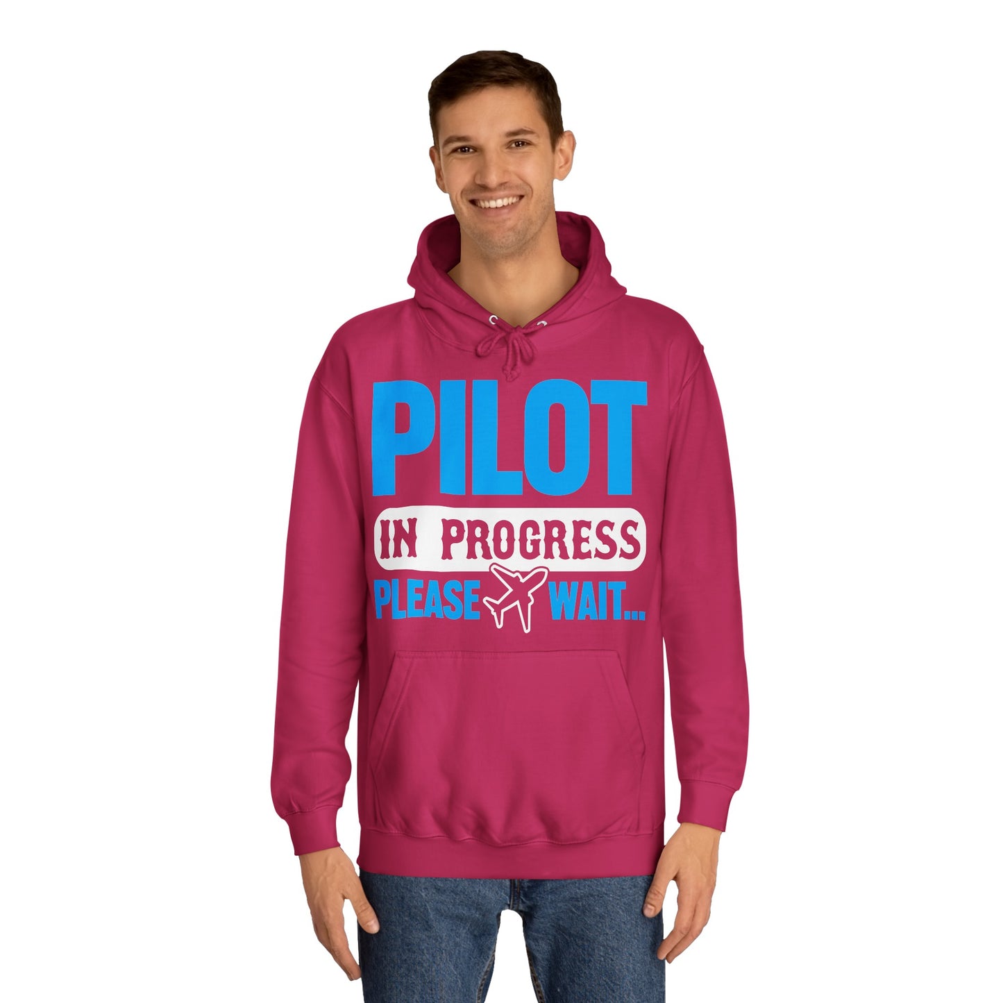 Pilot in Progress Design Unisex College Hoodie