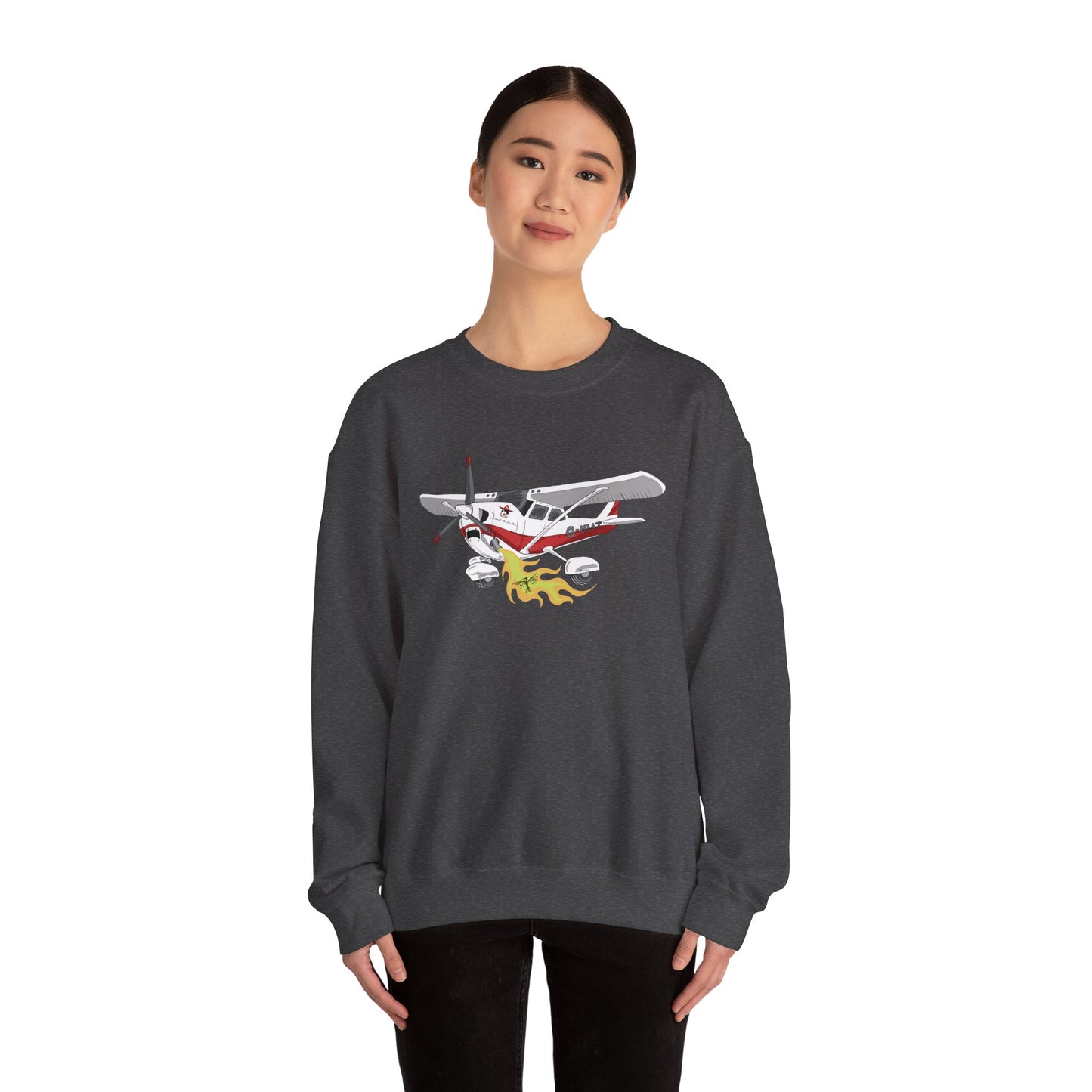 LAC Cessna Team High Wing Vintage Airplane Graphic Crewneck Sweatshirt