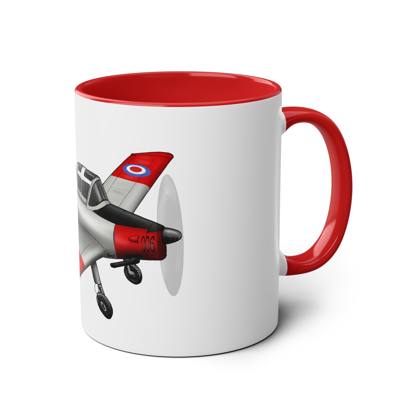 Chipmunk Tailwheel Two-Tone Coffee Mugs, 11oz