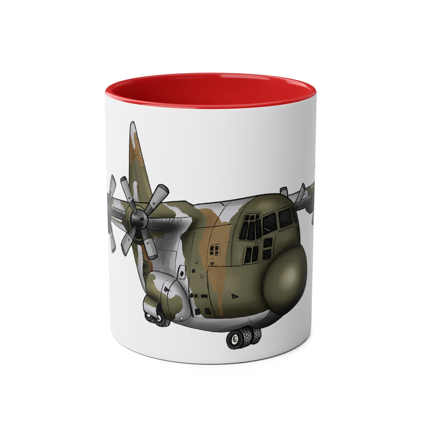 The Hercules Transport Aircraft Two-Tone Coffee Mugs, 11oz