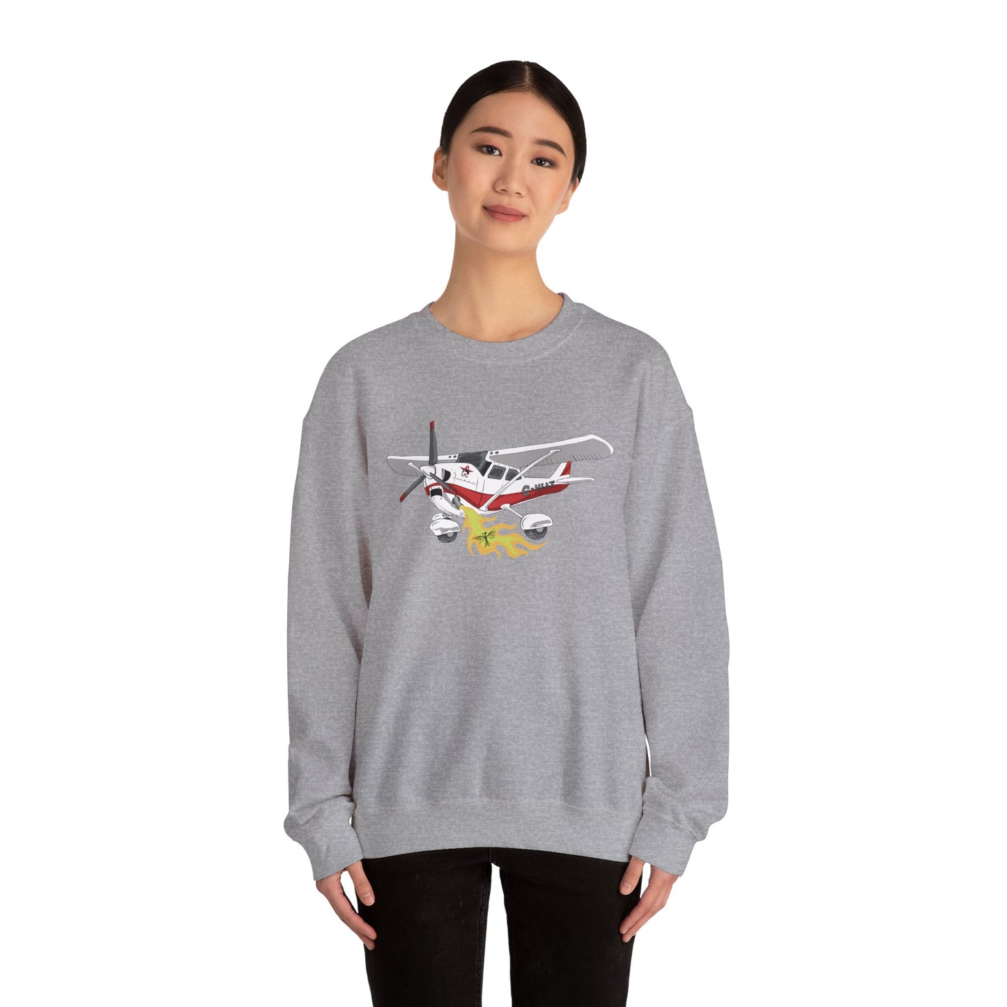 LAC Cessna Team High Wing Vintage Airplane Graphic Crewneck Sweatshirt