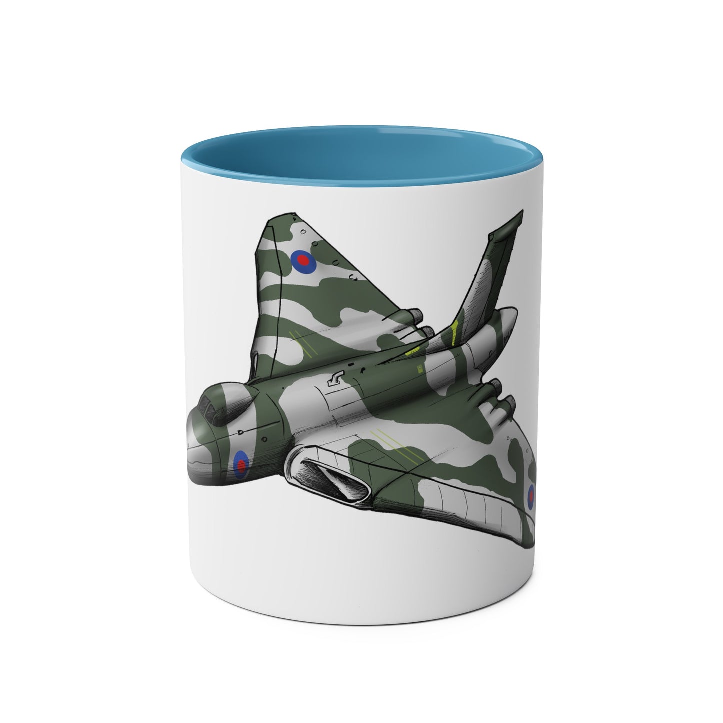 Vulcan Bomber Two-Tone Coffee Mugs, 11oz