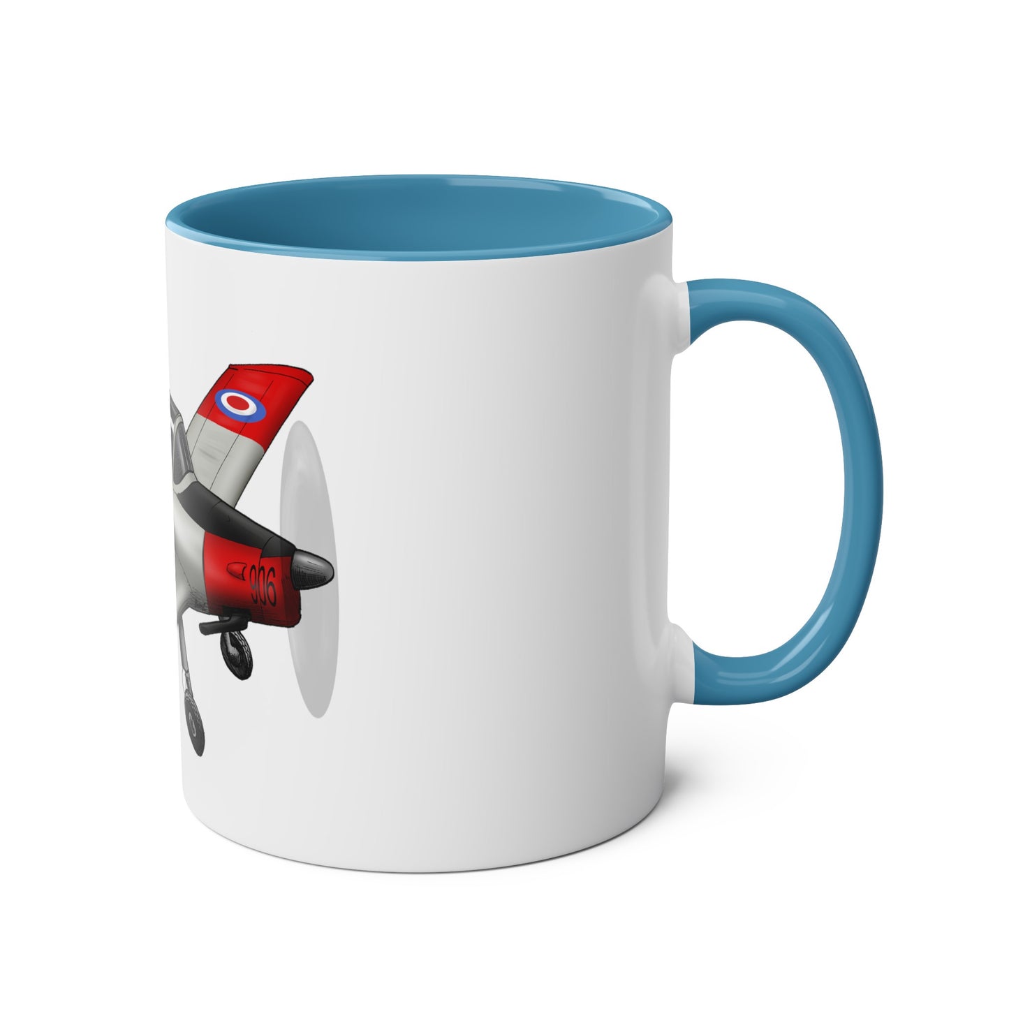 Chipmunk Tailwheel Two-Tone Coffee Mugs, 11oz