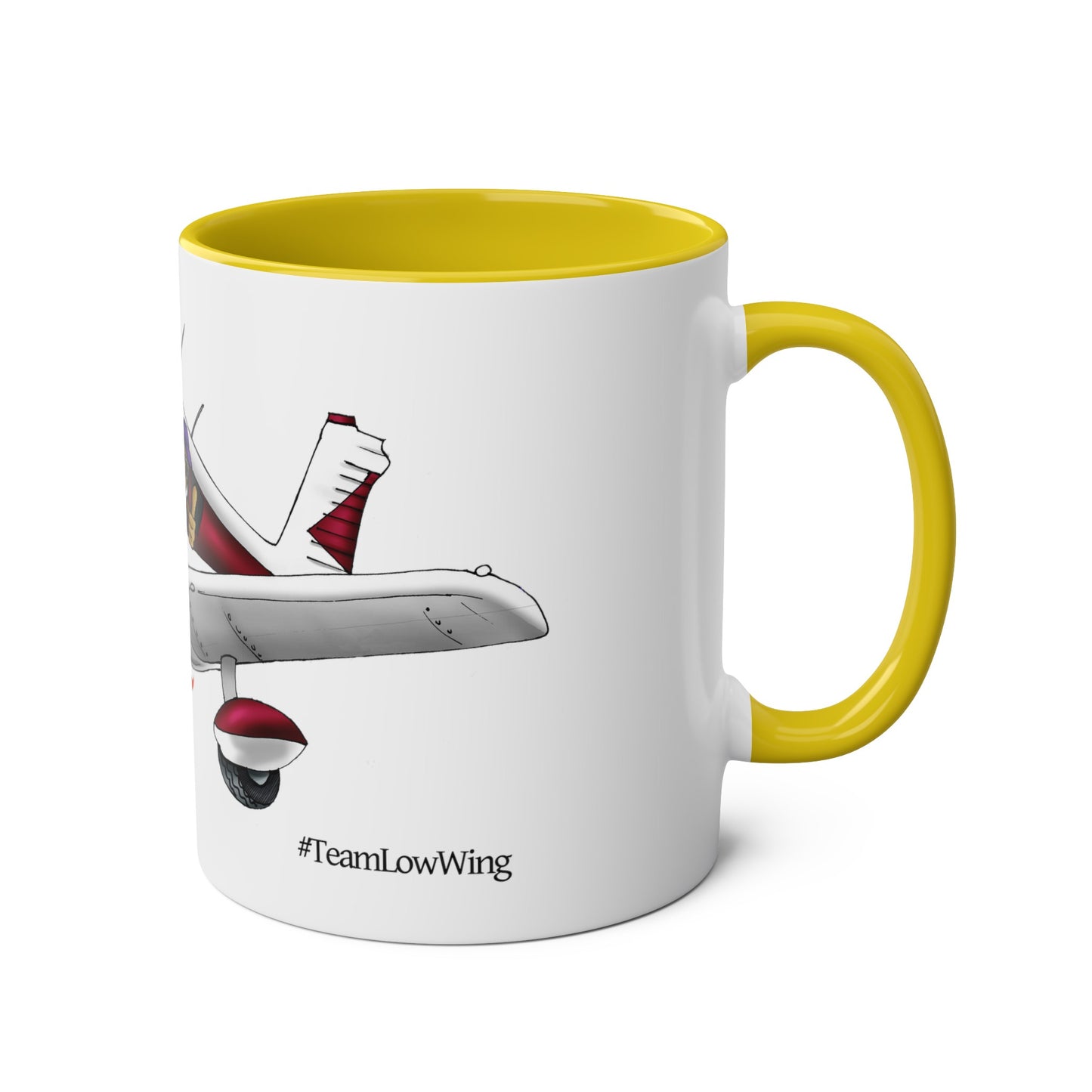 PA28 Team Low Wing Two-Tone Coffee Mugs, 11oz