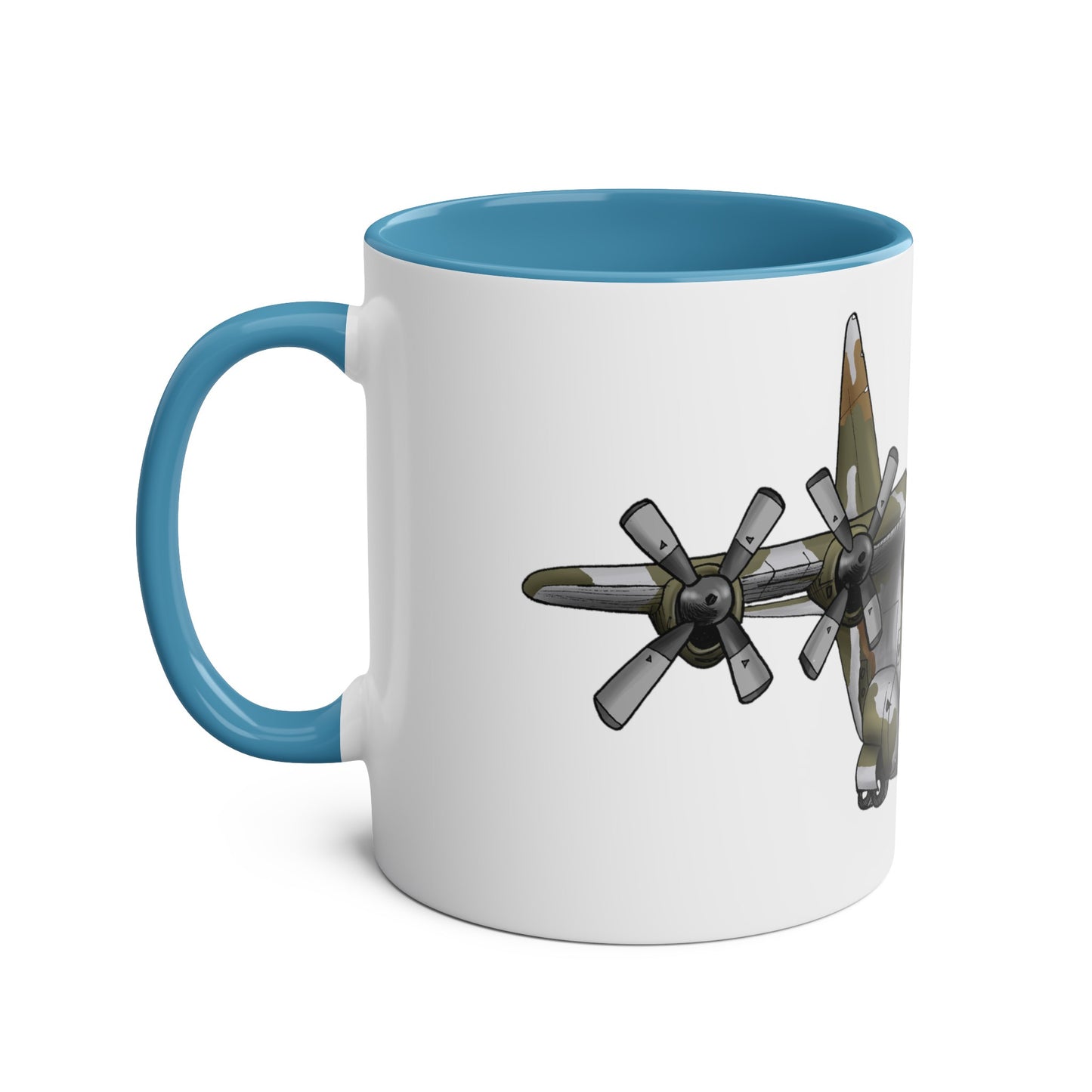 The Hercules Transport Aircraft Two-Tone Coffee Mugs, 11oz