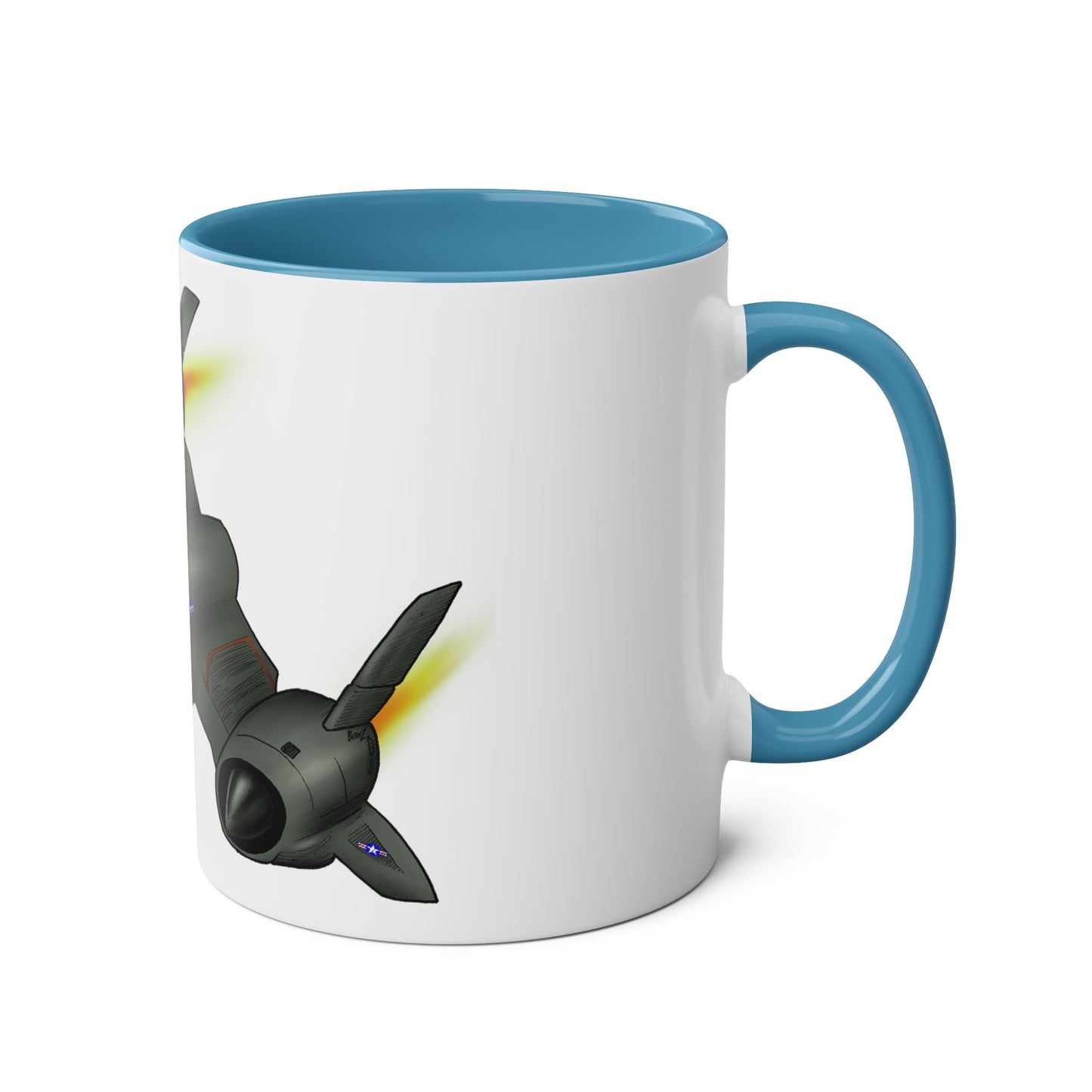 SR71 Blackbird USAF Two-Tone Coffee Mugs, 11oz