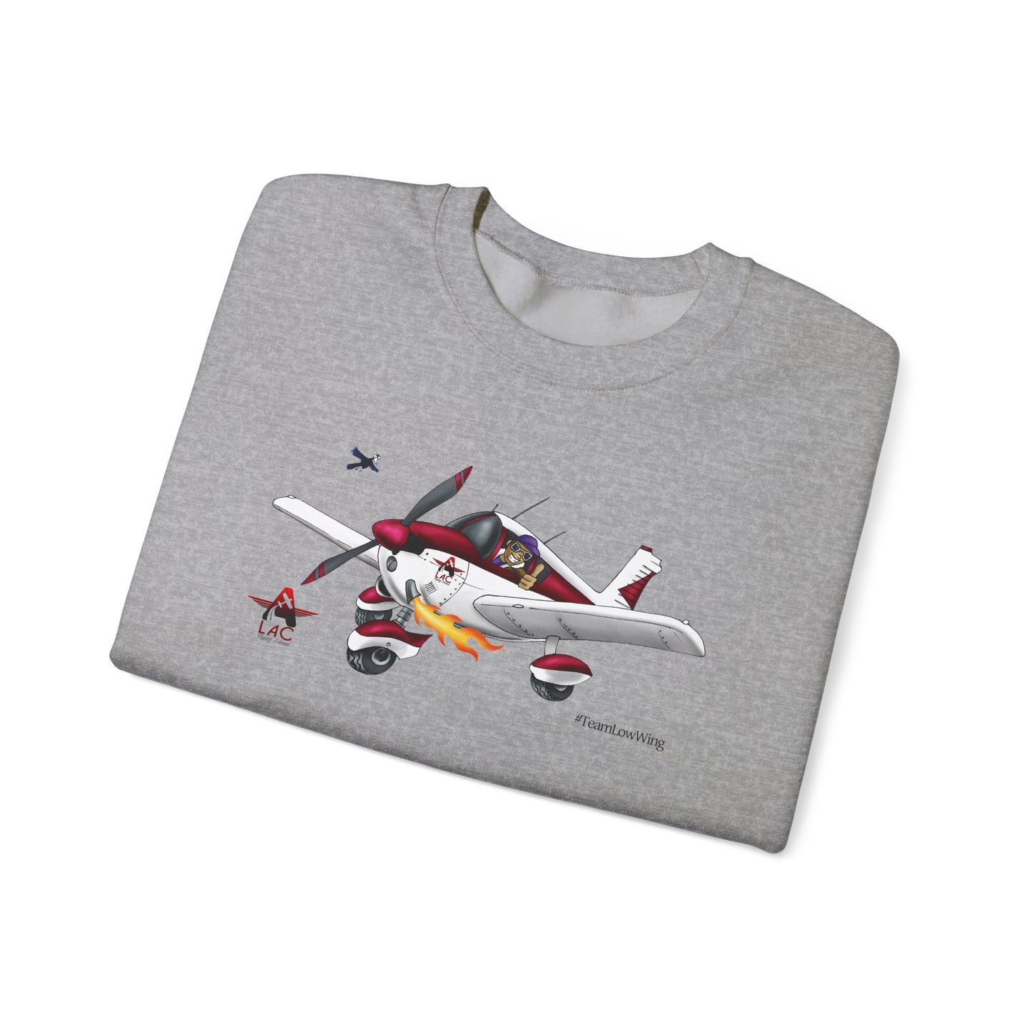 LAC PA28 Vintage-Inspired Airplane Graphic Unisex Crewneck Sweatshirt