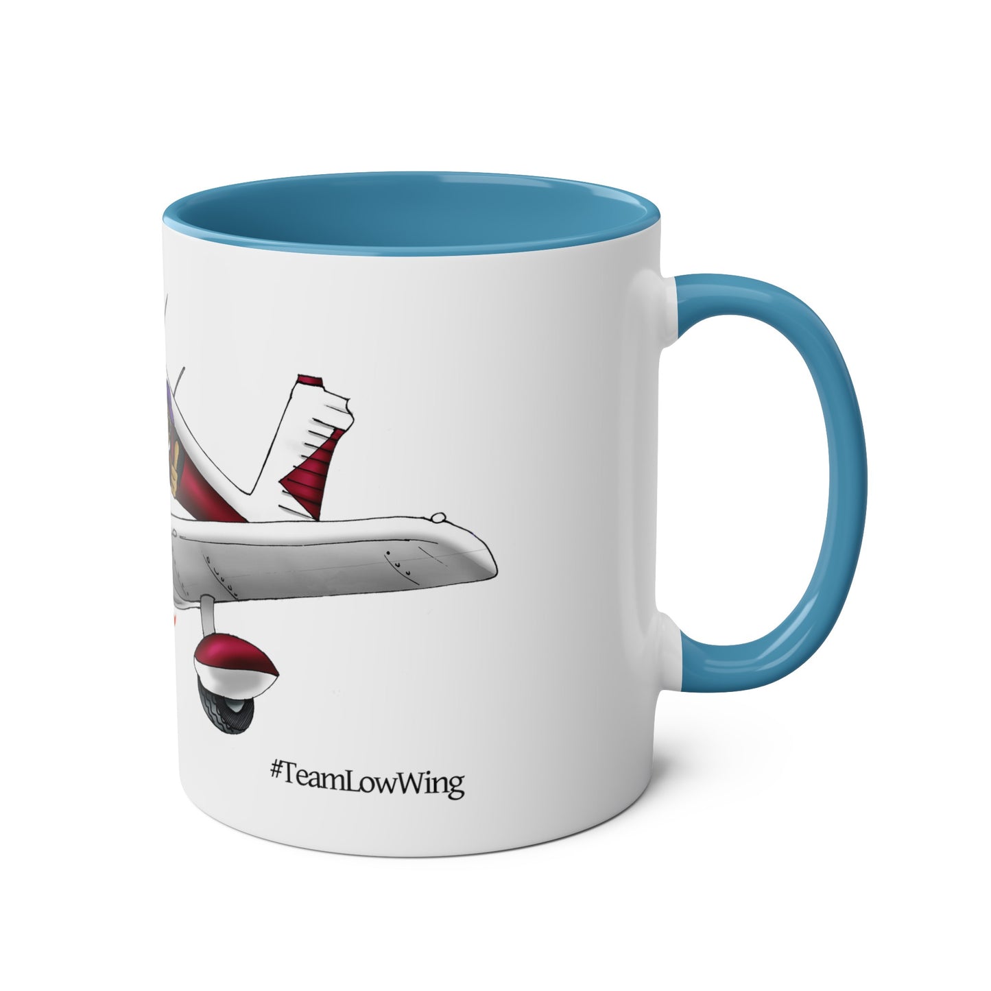 PA28 Team Low Wing Two-Tone Coffee Mugs, 11oz