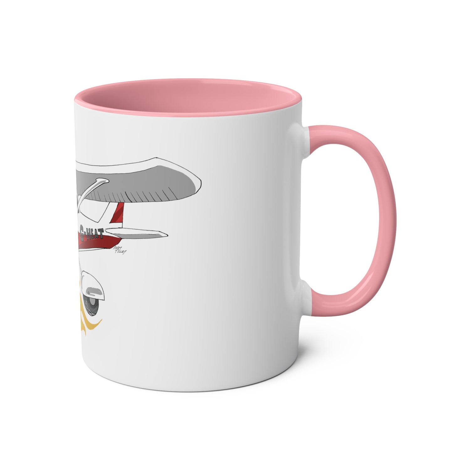 Cessna Bird Fryer Two-Tone Coffee Mugs, 11oz