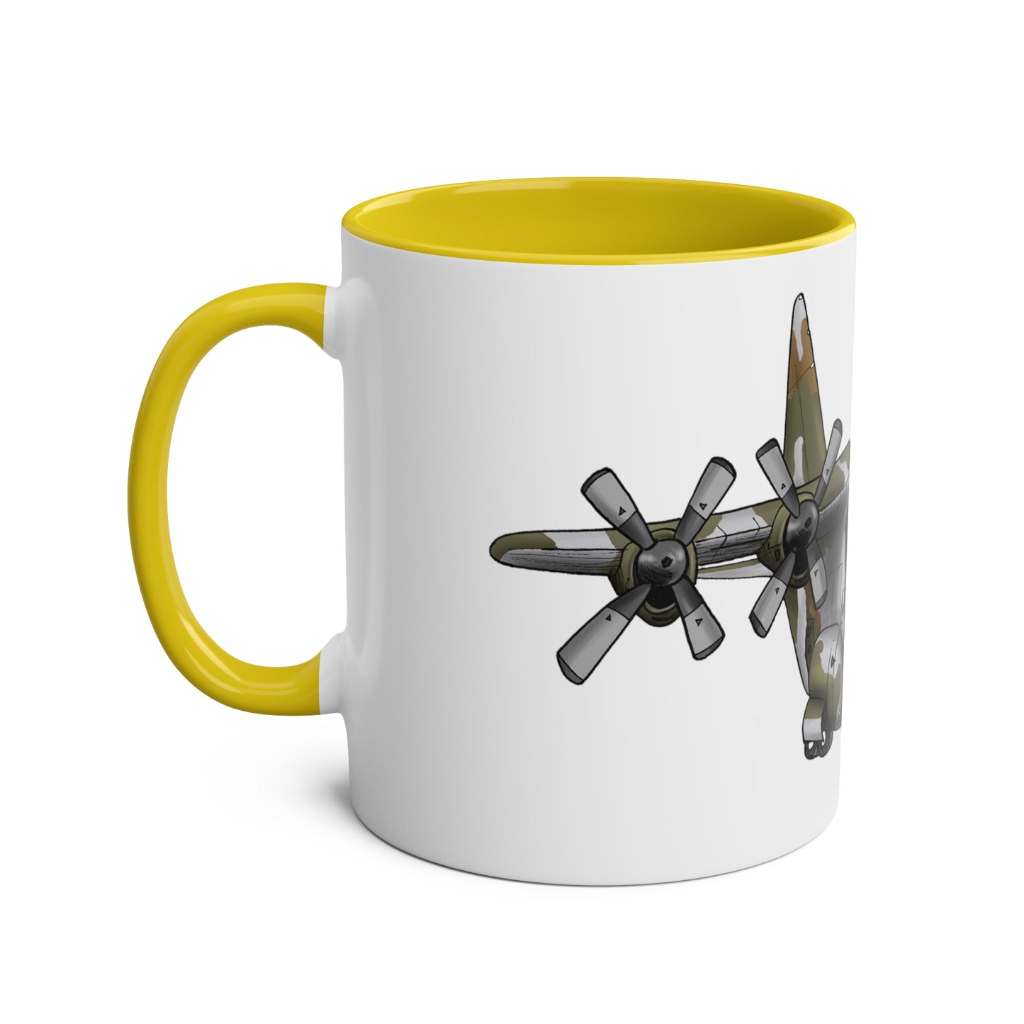 The Hercules Transport Aircraft Two-Tone Coffee Mugs, 11oz