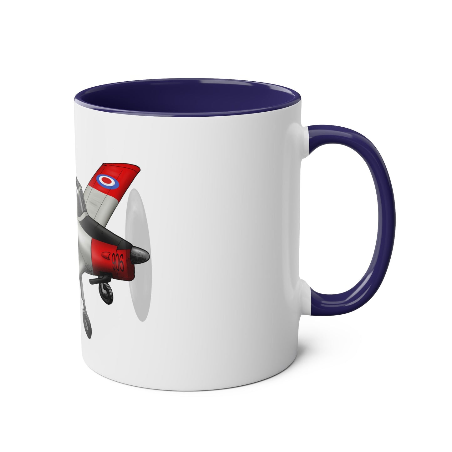 Chipmunk Tailwheel Two-Tone Coffee Mugs, 11oz