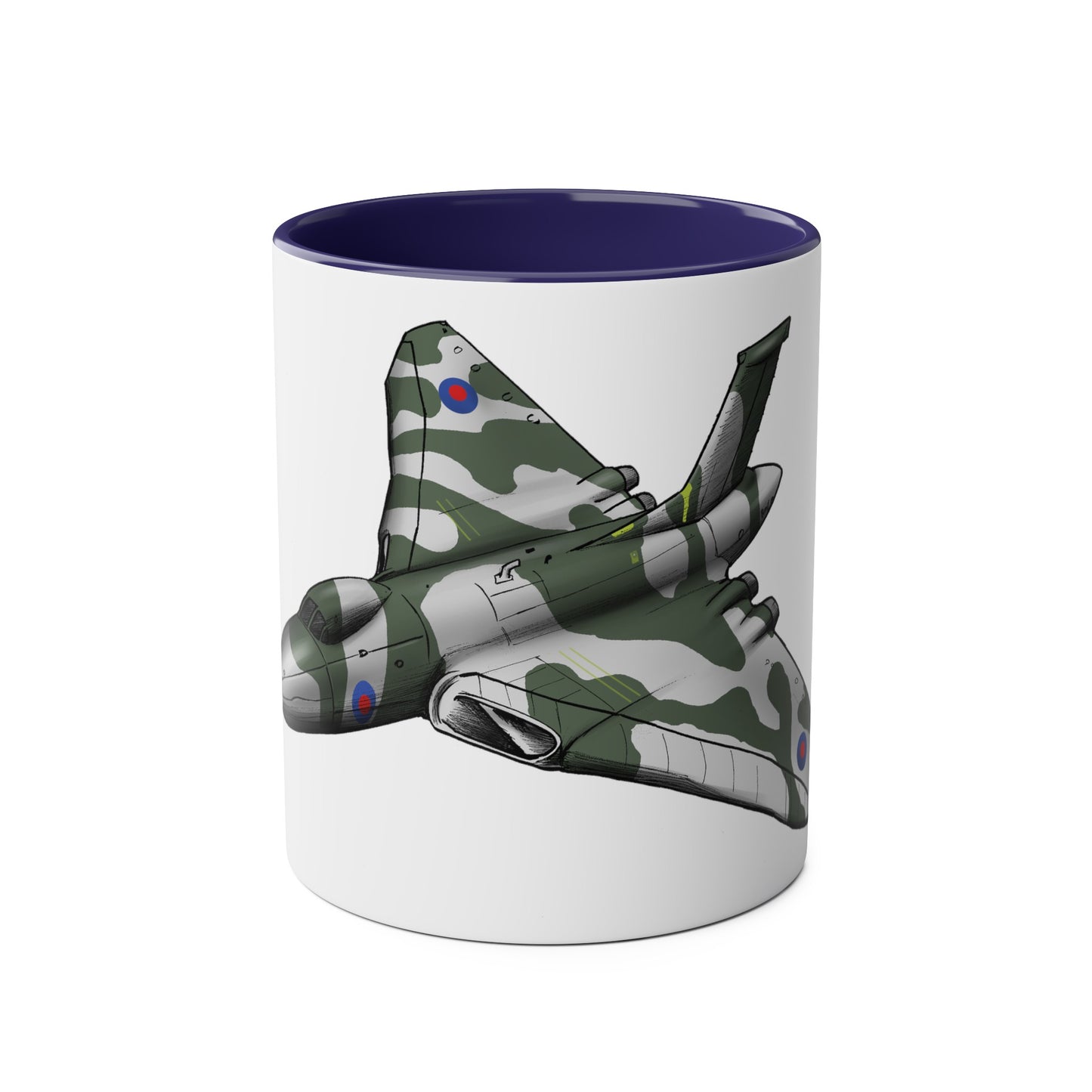 Vulcan Bomber Two-Tone Coffee Mugs, 11oz