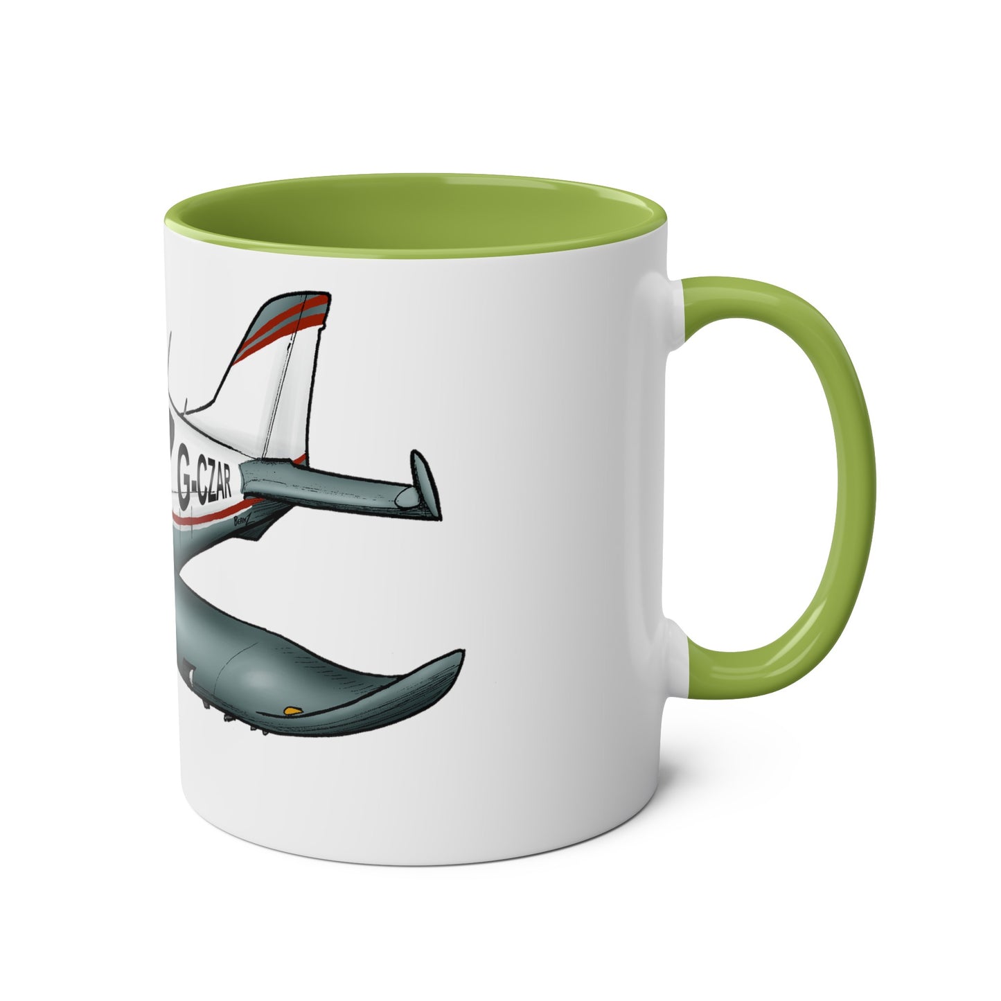 Sportcruiser Aircraft Two-Tone Coffee Mugs, 11oz