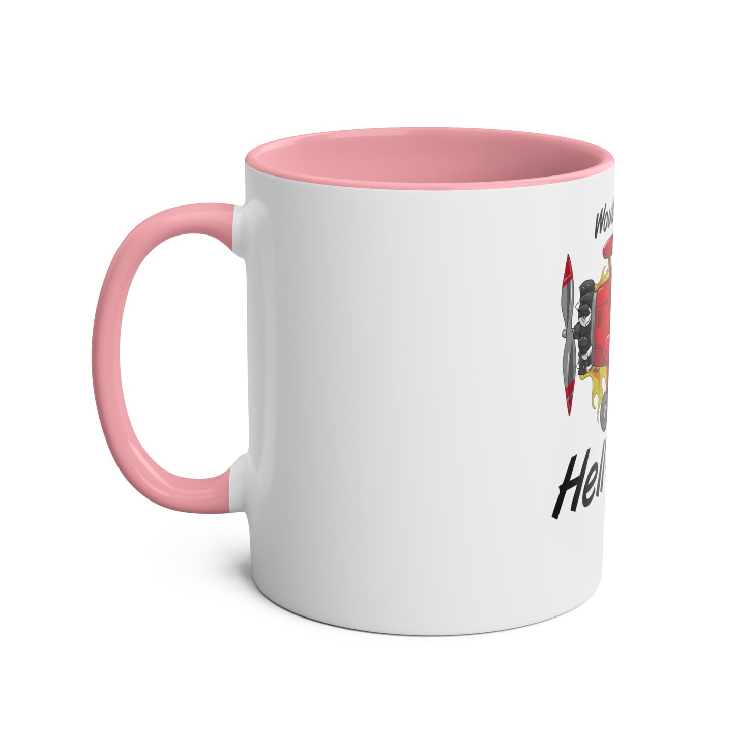 Would I Rather be Flying ? Hell Yeah ! Two-Tone Coffee Mugs, 11oz