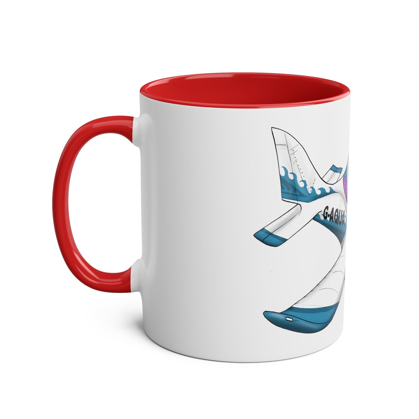 EV97 Eurostar Aqua Club Two-Tone Coffee Mugs, 11oz