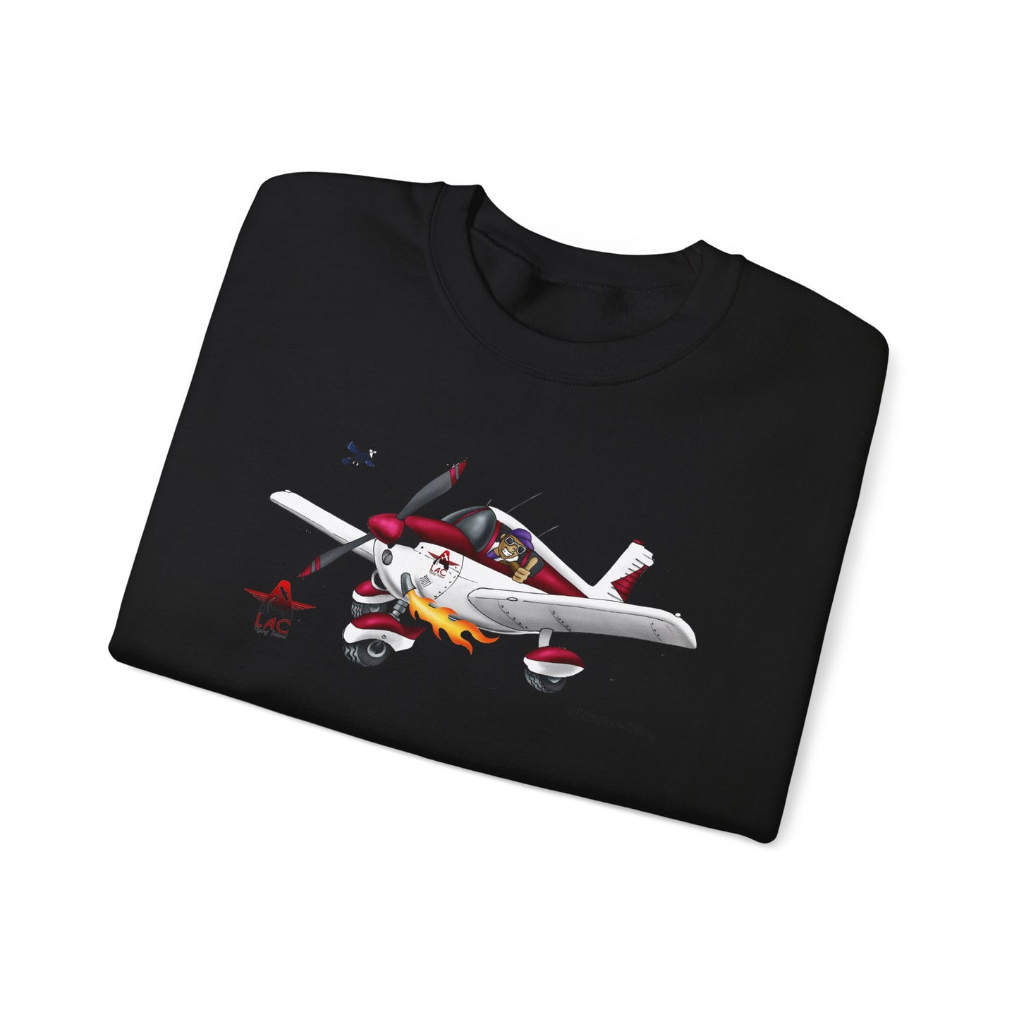 LAC PA28 Vintage-Inspired Airplane Graphic Unisex Crewneck Sweatshirt