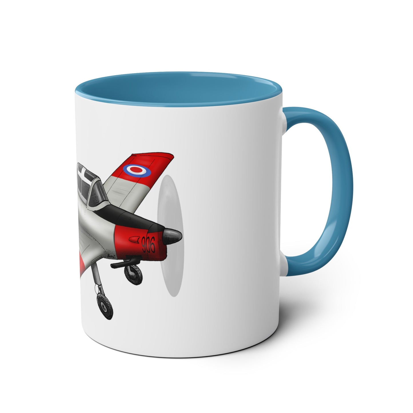 Chipmunk Tailwheel Two-Tone Coffee Mugs, 11oz