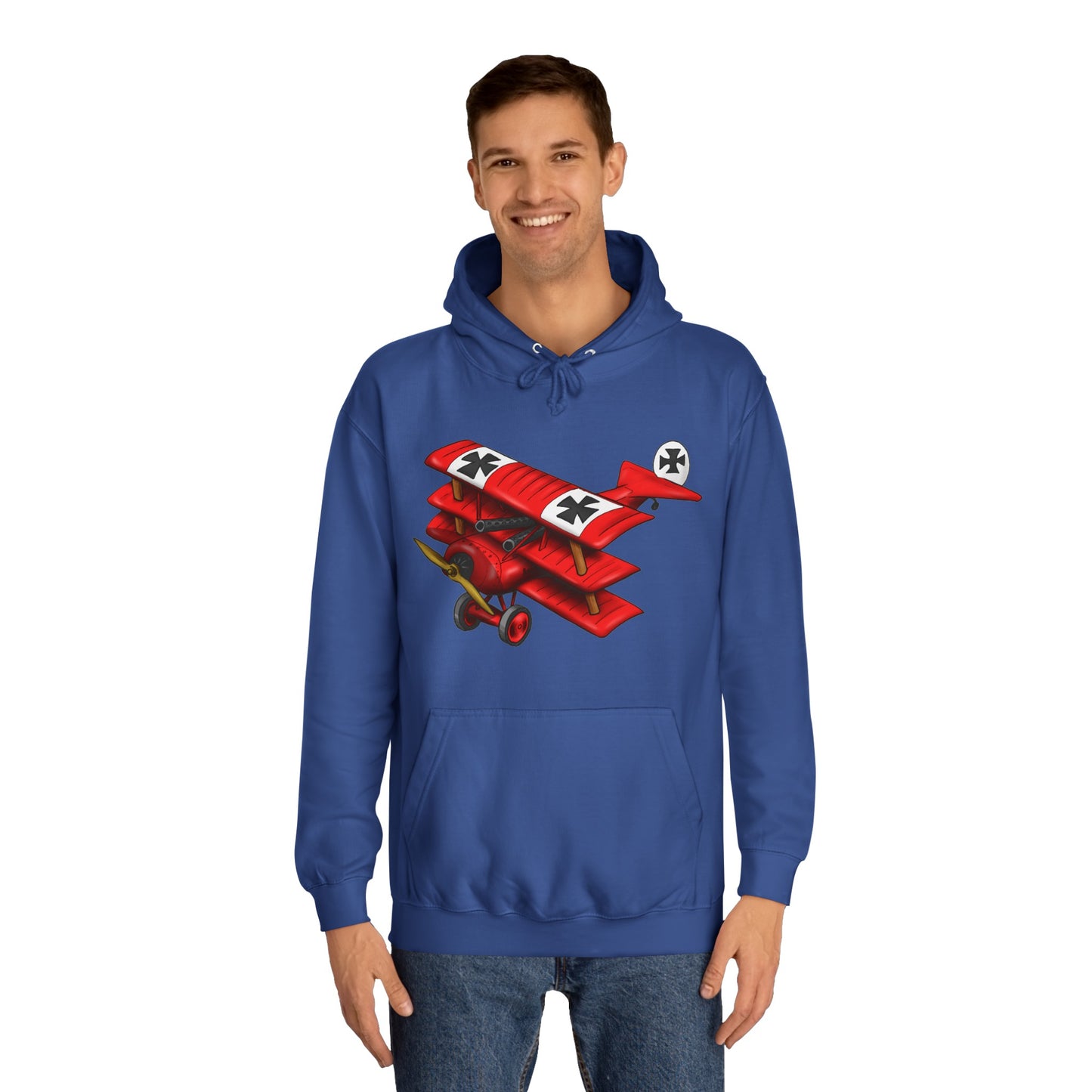 Red Baron Aircraft Design Unisex College Hoodie