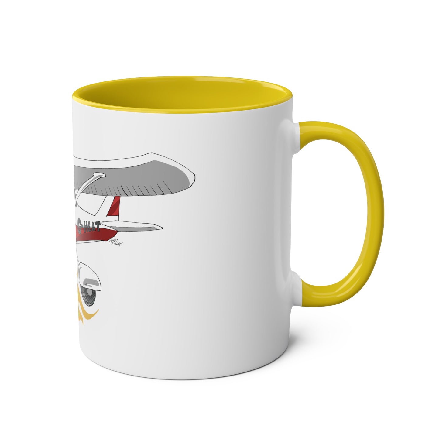 Cessna Bird Fryer Two-Tone Coffee Mugs, 11oz