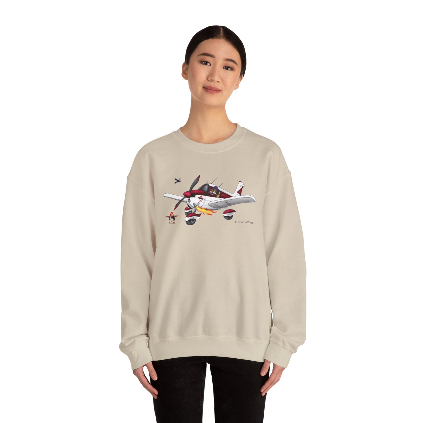 LAC PA28 Vintage-Inspired Airplane Graphic Unisex Crewneck Sweatshirt