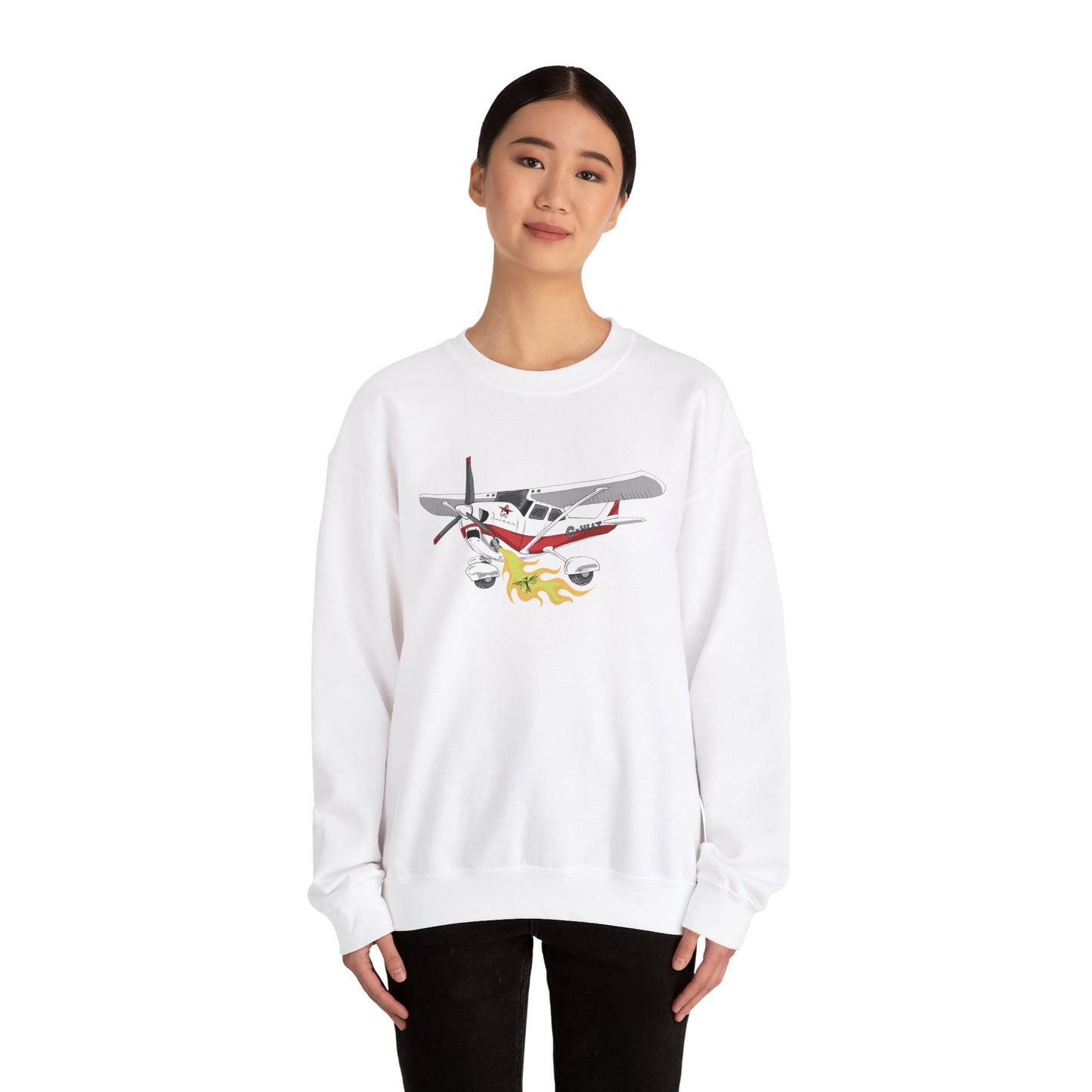 LAC Cessna Team High Wing Vintage Airplane Graphic Crewneck Sweatshirt