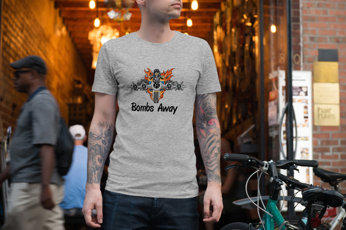 Bombs away Biker Aviation T-Shirt