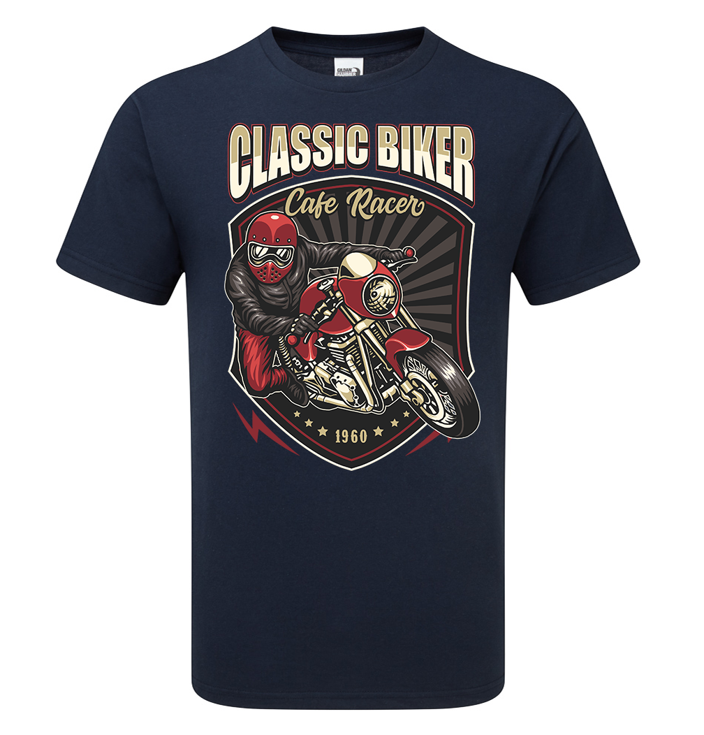 Cafe Racer Classic Biker T-Shirt - Scattee