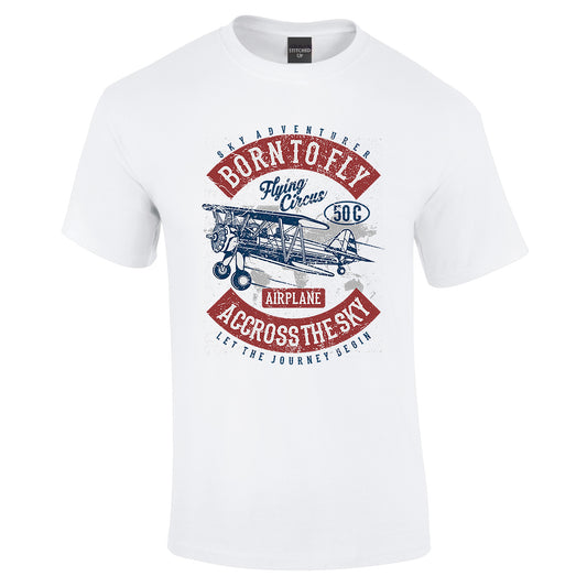 Vintage Born to Fly T-Shirt Retro look