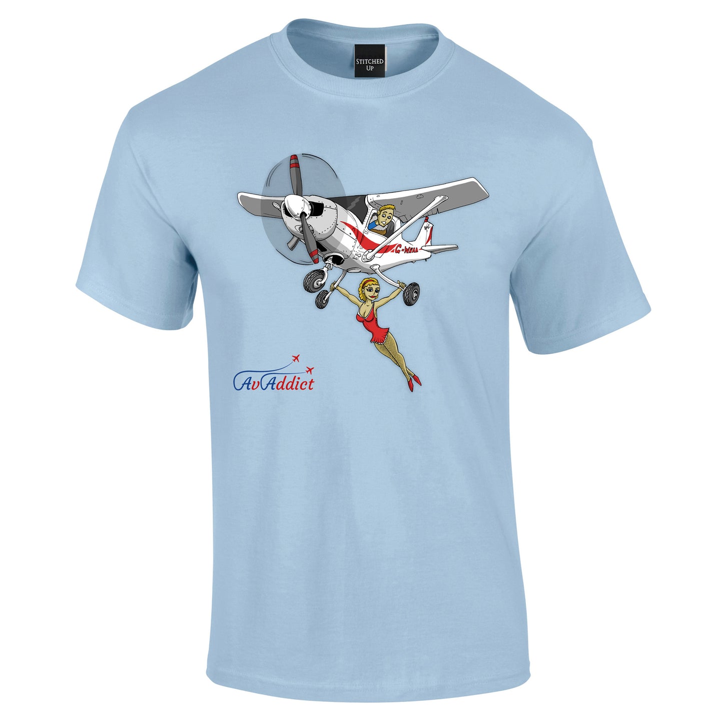 Fly High trapeze Cessna Cartoon T-Shirt