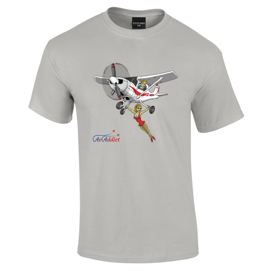 Fly High trapeze Cessna Cartoon T-Shirt