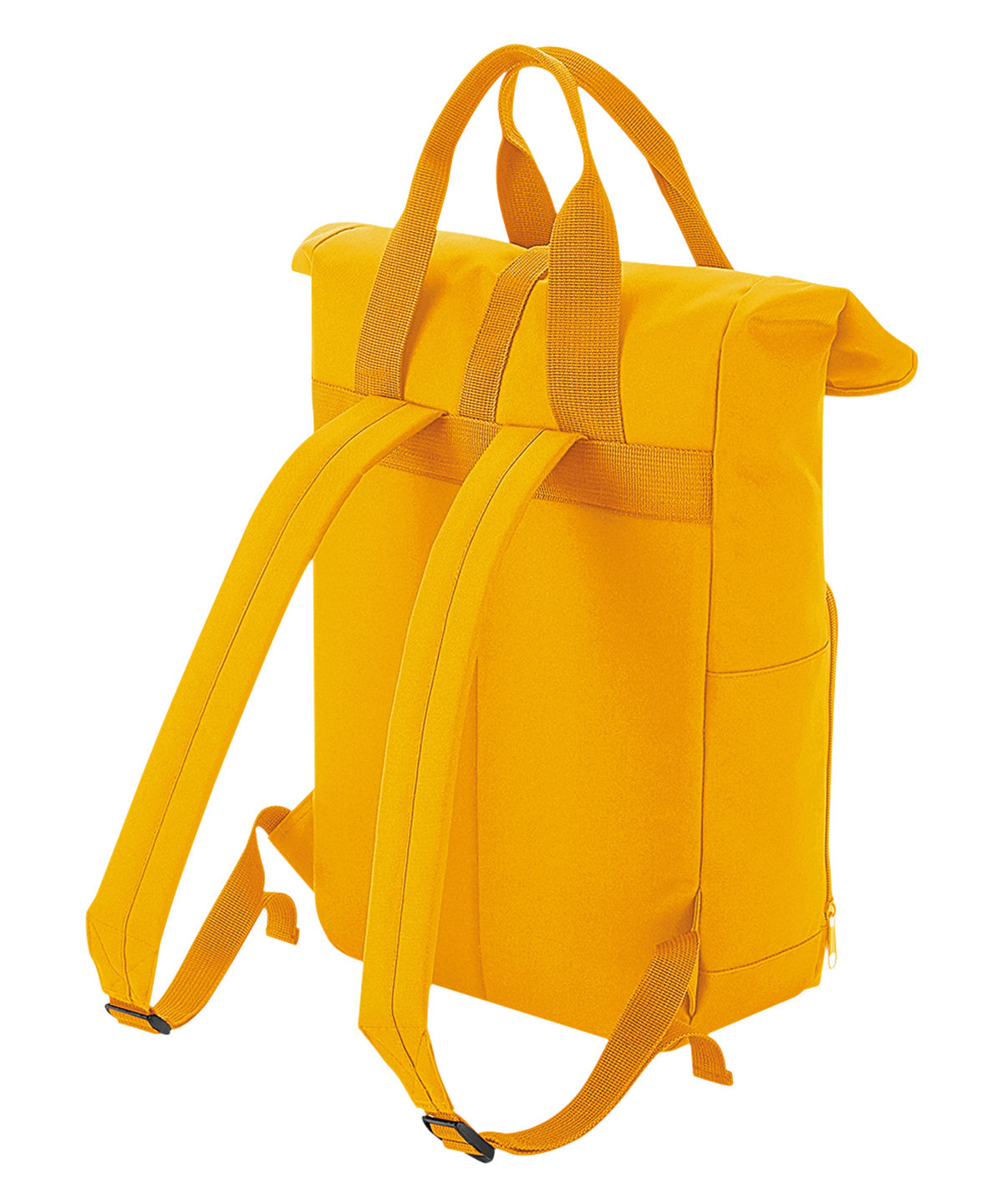 Twin handle roll-top backpack Mustard